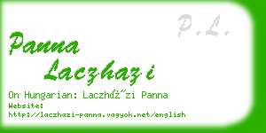 panna laczhazi business card